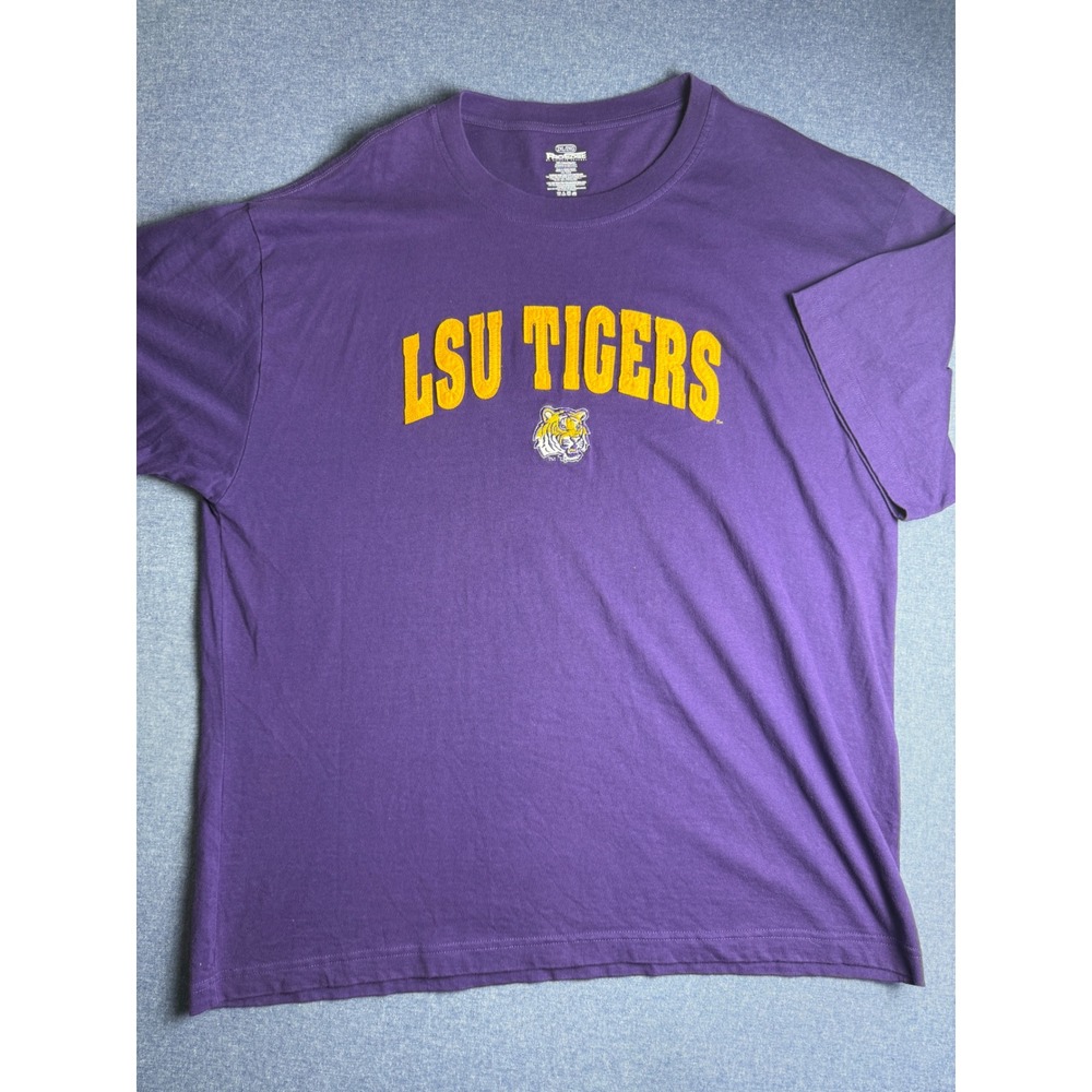 LSU Tigers T-Shirt Mens 2XL Purple Short Sleeve ProEdge Knights Apparel NCAA Tee